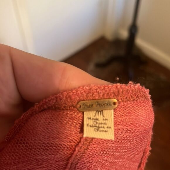 Free People Linen Blend Lace Detailed Lightweight Cardigan Feminine Casual Boho - Picture 12 of 12